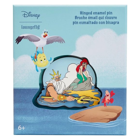Loungefly Accessories - Loungefly Disney Little Mermaid Pin LE 1800 King Triton Ariel Hinged Enamel Pin